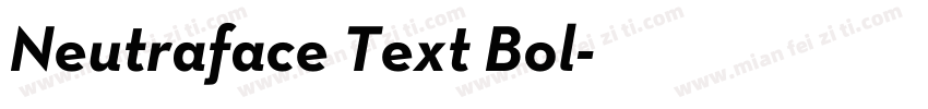 Neutraface Text Bol字体转换